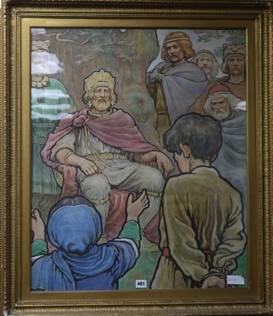 Morgan Mwynfawr King of South Wales 30 x 25in.